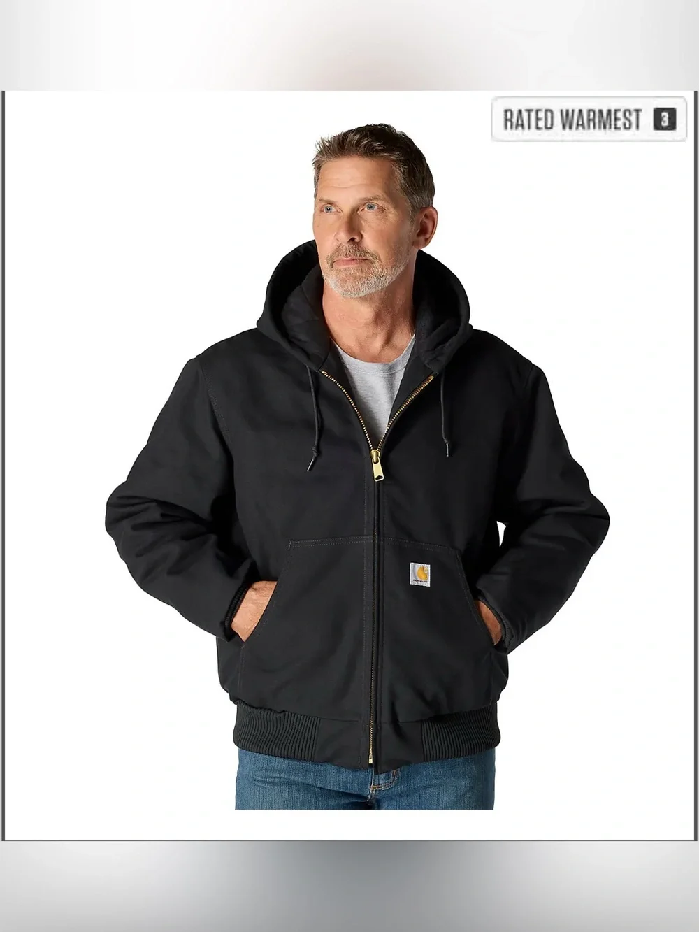 Carhartt ICONIC J140 FIRM DUCK ACTIVE JAC Black size 2XL